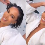 Anitta mostra perrengue chique ao lavar só os cabelos em banheira para manter a maquiagem