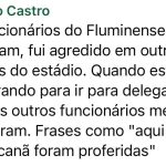 Assessor de imprensa empurrado por Felipe Melo relata ameaças e agressões; Fluminense nega